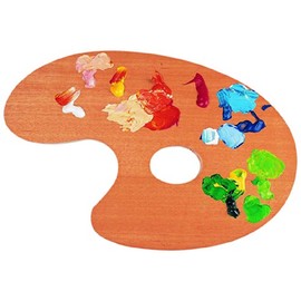 Lefranc & Bourgeois 33 x 22 cm Wooden Oval Paint Palette No. 4
