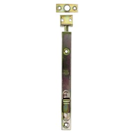 Amig - Set of 10 Overlap or Inlet Locks for Doors Mod.400 | Security Latch for Vertical Locking | Ideal for Double Wing Doors | Made of Galvanised Steel | Dimensions: 110 x 16 mm