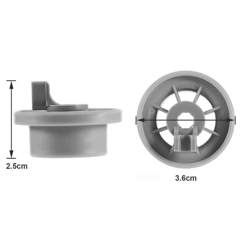 Dishwasher Lower Bottom Basket Roller Wheels For Bosch (Pack Of