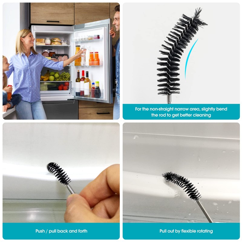 Flexible Feeding Tube Cleaning Brush Slim Drain Hole Cleaning Tool