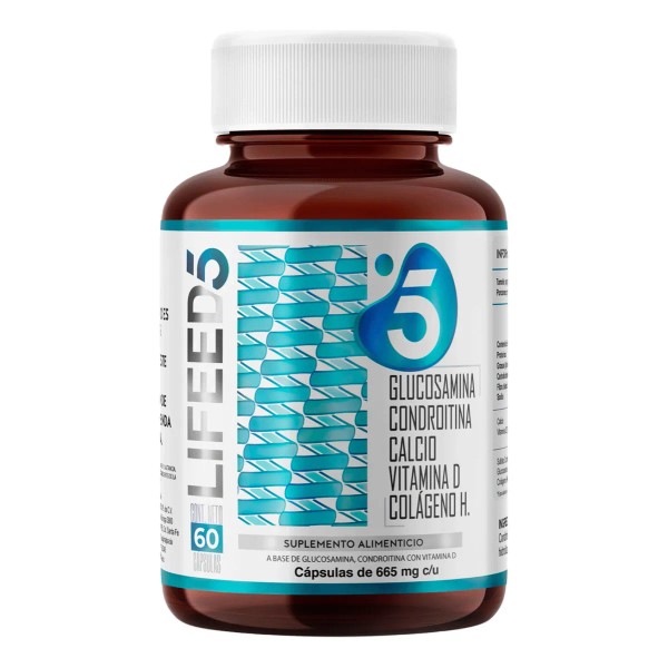 Suplemento Para Articulaciones, Huesos y Msculos Lifeed5 60 Cpsulas de