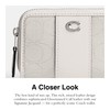 Coach Women's Essential Small Zip Around Card Case, LH/Cloud Chalk