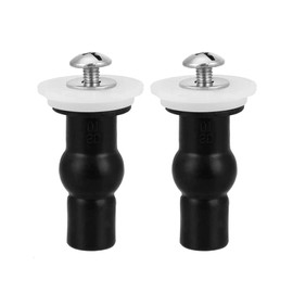 Toilet Seat Fittings Toilet Seat Hinges Screws WC Blind Hole Fitting Nuts Screw Fixings Universal Toilet Lid Seats Replacement Parts Kit, 2 Piece(Black+Black)