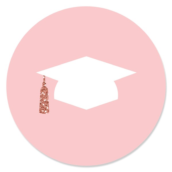 Big Dot of Happiness Rose Gold Grad - Graduation Party