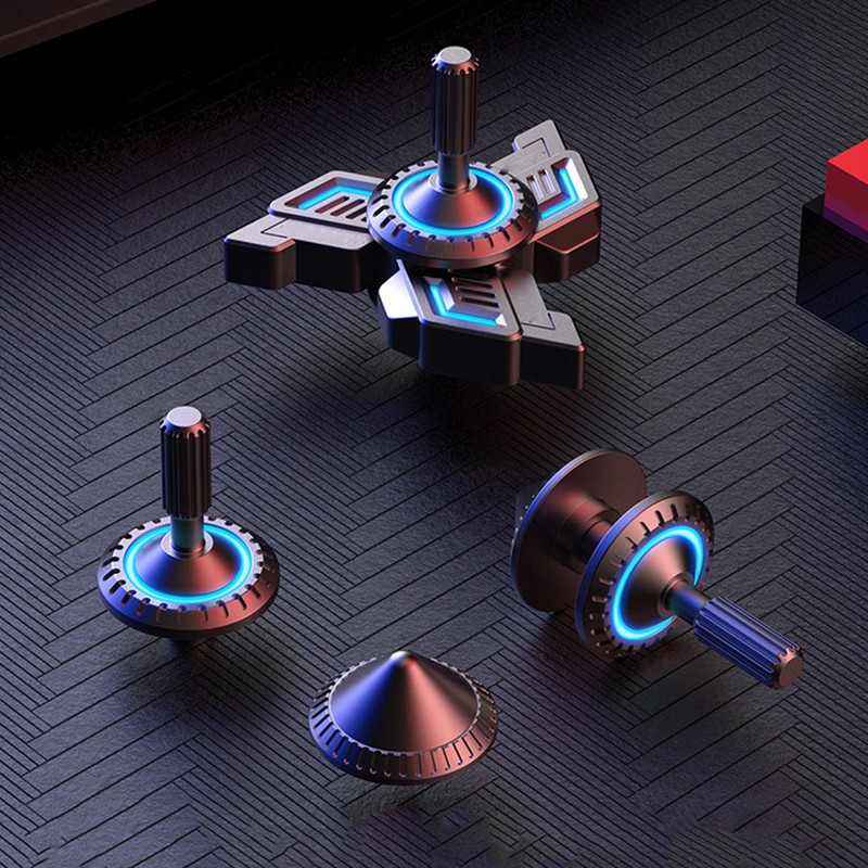 Fingertip Gyroscope Luminous Reduce Anxiety Metal Rotating Decompression Toy with