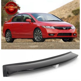 SDZ Rear Roof Spoiler Visor Sun Vent Rain Wind Guard Shade For 06-15 Honda Civic 4D