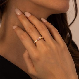 JSJOY Promise Rings for Her Eternity Band Rings for Women Engagement Wedding Bands Gifts for Women Birthday Unique Birthstone Ring