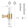 mookaitedecor Set of 2 T-Bar Crystal Drawer Pulls Handles with