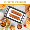 Simple Deluxe 2-Slice Toaster, Stainless Steel Toaster, 6 Browning Setting