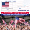 ESTTOP 5 FT Flag Pole Kit with 3x5 American Flag,
