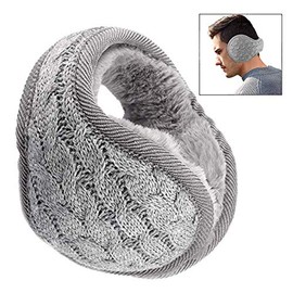 LSTK Winter Knit Foldable Ear Warmer Earmuffs for Men Women