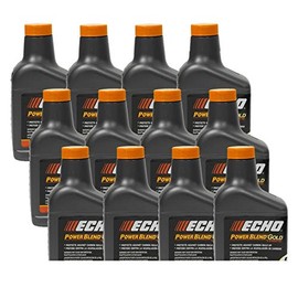 RINGMASH (New 12 Pack Echo Oil 12.8 oz Bottles 2 Cycle Mix for 5 Gallon - Power Blend 6450005 fits 6450005 Perfect for Your Lawn Mower