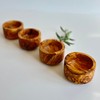Set of 4 Olive Wood Serving Bowls, Handmade Wooden Bowls