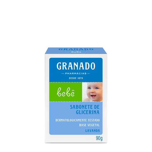 Linha Bebe Granado - Sabonete em Barra de Glicerina Lavanda 90 Gr - (Granado Baby Collection - Lavender Glycerin Bar Soap Net 3.2 Oz)