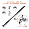 Black Zip Ties 100 Pack 24 Inch Long Cable Ties