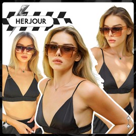 Allarallvr Oversized Trendy Square Sunglasses For Women Men Rectangle Fashion Sun Glasses AR82169