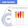 SLLEA 150ft White Video and Power BNC Cable Replacement for