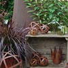 Decorative Rust Ball for Garden Set of 3 in 3