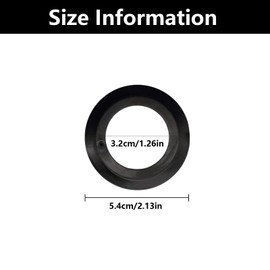 WQEDVN 5 PCS Sink Plug Seals, Black Rubber, 78-83mm, Universal Replacement Accessories