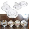 Hipiwe Acrylic Tea Cup Saucer Display Stands Clear Dinnerware Display