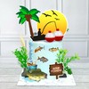 Decoraciones para tartas para fiestas de cumpleaños, baby shower (peces)
