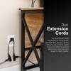 GE 10 inches Twin Extension Cord Power Strip, 6 Total