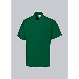 BP 1612-181-74-M Unisex Polo Shirt, 1/2 Sleeves, Polo Collar with Button Down, 70 cm, 220.00 g/m² Fabric Blend, Medium Green, M