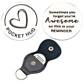 Funny Inspirational Pocket Hug Gifts for Women Men Sometimes You Forget That You're Awesome Pocket Hugs Token for Husband Daughter Christmas Birthday Gifts for Coworker Friends