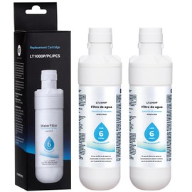 Filtro de Agua LT1000P para Repuesto Refrigerador LG, Filtro para Agua Compatible con LG LT1000P/LT1000PC/LT1000PCS, MDJ64844601, ADQ74793501/74793502 - Paquete de 2