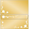 25 Envelopes Stars on Gold Frame Christmas DIN Long without