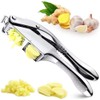 3-in-1 Garlic Press with Silicone Peeler – Stainless Steel Garlic