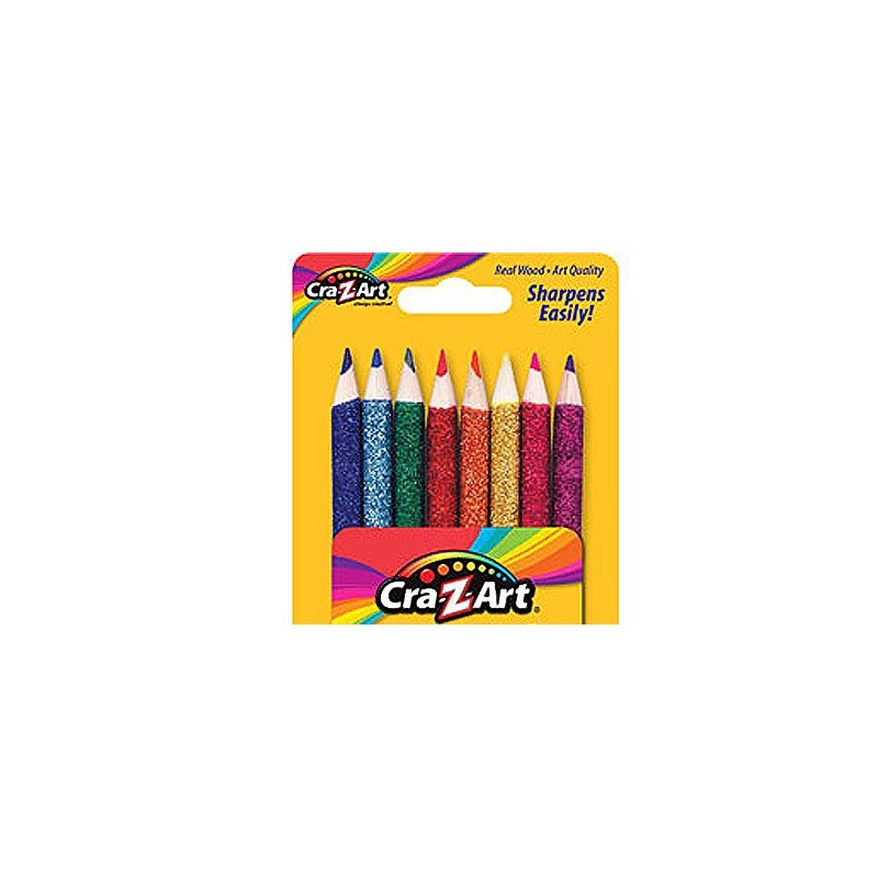 Cra-Z-Art Glitter Colored Pencils Carded, 8 Count (10432)