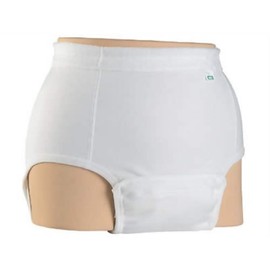 Angel Open Front Pants, White, L, Unisex, Urination Pad