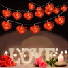Valentines Heart Decoration Lights 6.8Ft String Lights Battery Operated 10