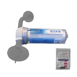 Envig CloraClear Chloramine & Hydrogen Sulfide Shower Filter, Reduce Itchy Skin, Hair Loss, Dandruff, Eczema, and Asthma, Improve Skin Hair Respiratory Condition, w Chloramine Reagent Test Kit
