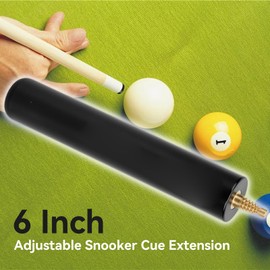 Billiard Cue Extension, 6 Inch 83 g Pool Cue Extension Aluminium Alloy Billiard Pool Cue Telescopic Adjustable Snooker Cue Extension Snooker Cue Extension Billiard Accessories