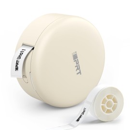 iDPRT Label Maker, Bluetooth Label Maker Machine with Tape, Mini Thermal Printer for 12-15mm Tape, Compatible with Android/iOS, Multi-templates for Home/Organization/Office Labeling, Beige