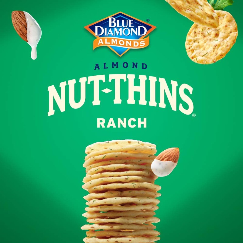 Blue Diamond Almond Nut Thins Cracker Crisps, Country Ranch, 4.25