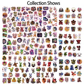 GTOTd FNAF Stickers (Pack of 200) Gifts Merch Video Game Stickers for Laptop Water Bottle Phone Accessories Car Bumper Window Helmet Decor Teens