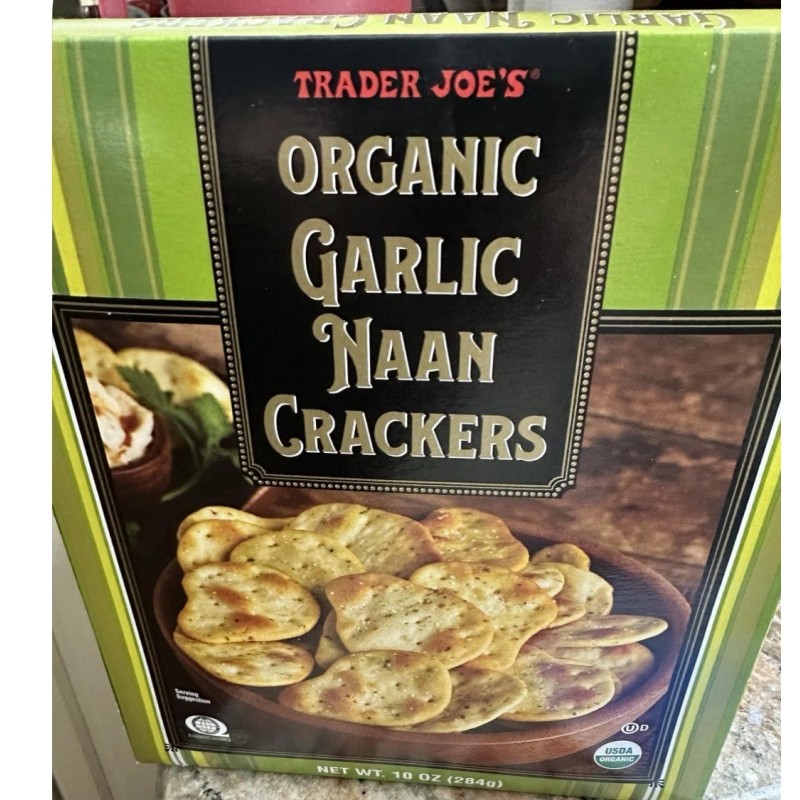 Trader Joe's 2 Pack Trader Joe's Organic Garlic Naan Crackers
