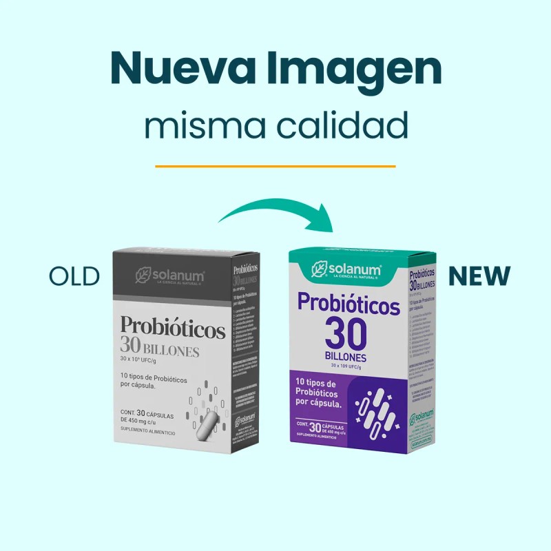 Solanum Probióticos 30 Billones 450mg 30 Cápsulas Sfn