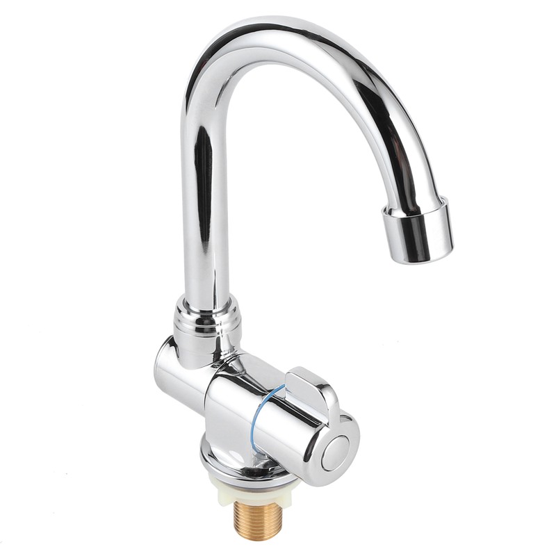 Single Cold Water Tap Basin Faucet 360 Degree Rotation 1/2in