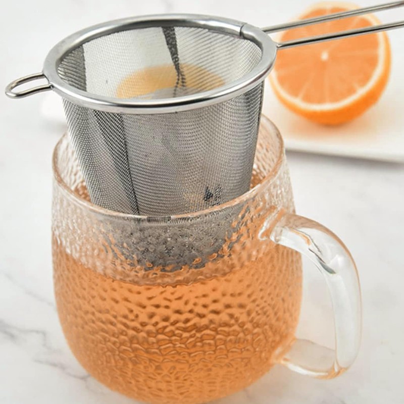 2Pcs Tea Strainers for Loose Tea, Stainless Steel Tea Filter