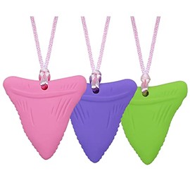 Chew Necklaces for Sensory Kids Girls, Silicone Oral Motor Aids Autism Sensory Toys for Autism ADHD, SPD- Reduces Chewing Fidgeting for Girls Adults Chewer