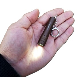 Nitefox Bright Keychain flashlight K1,high bright 150 lumens,as small flashlight lantern camp lamp light,waterproof torch for EDC,reading,sleep,dog walking,camping,hiking (Coffee Brown)