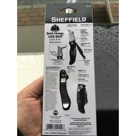 Sheffield 12119 Quick Change Lockback® Ultility Knife w/ Blade Storage