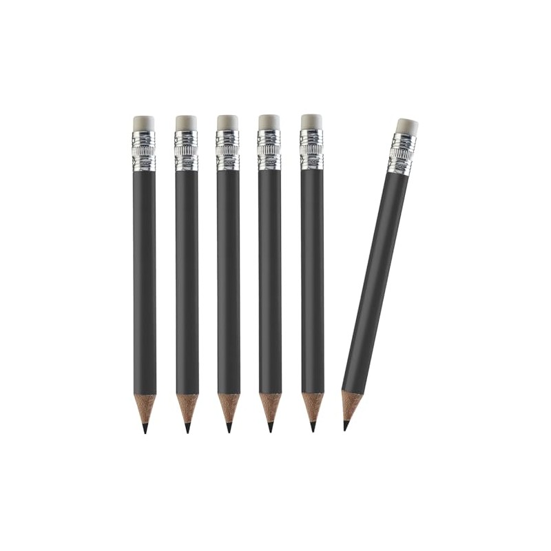 TH Golf 100pcs Mini Pencils with Eraser, Sharpened Wood Round