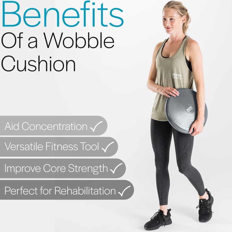 Inflatable Wobble Cushion Stability Training Air Pad Board With Pump