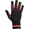 Kelme 9881406 Knit Gloves, Black x Flash Orange, Size M