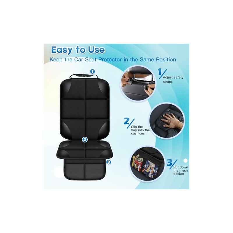 LAIXIAO Protectores de Asiento de Coche Impermeables, Bolsas de Almacenamiento